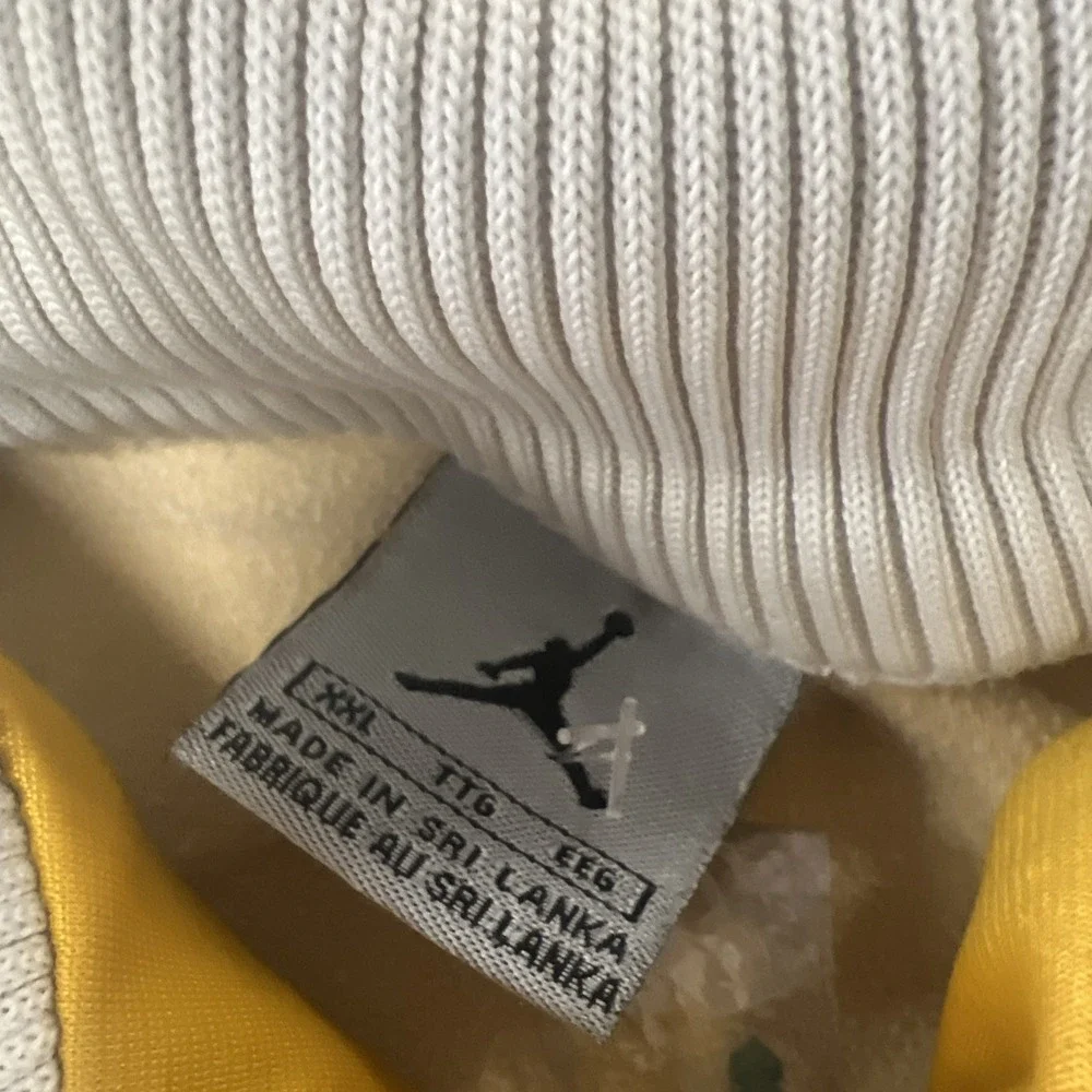 Nike Air Jordan Full Zip Long Sleeve Track Jacket Yellow with Green Men's Sz XXL